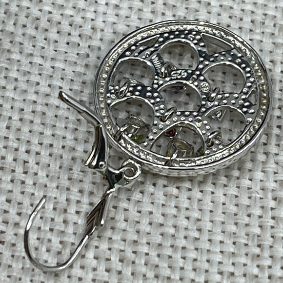 Vintage Ross-Simons Real Sterling Silver Multi-Gemstone Earrings - Picture 11 of 16